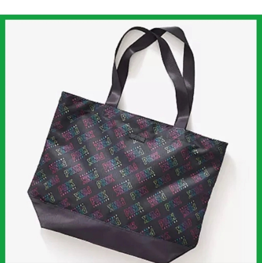 PINK Victoria's Secret Black Tote Bag with Modern Design